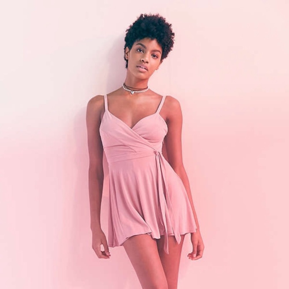 Kimchi Pink Wrap Romper